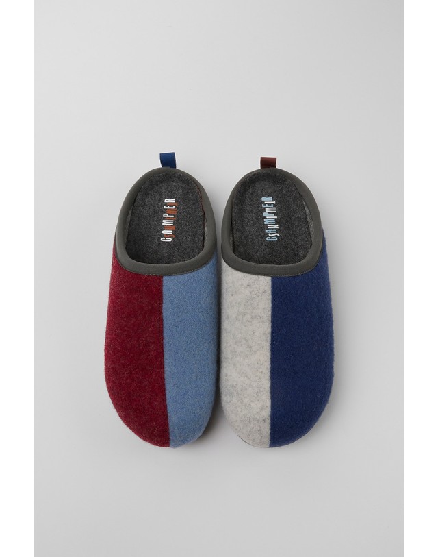 캠퍼 캠퍼 Twins 여성 울 슬리퍼 K201398-001 MULTICOLOR 멀티컬러 착용컷