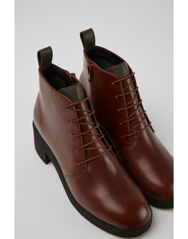 캠퍼 캠퍼 Wonder 레이스업 앵클부츠 K400326-004 BROWN 멀티컬러 착용컷