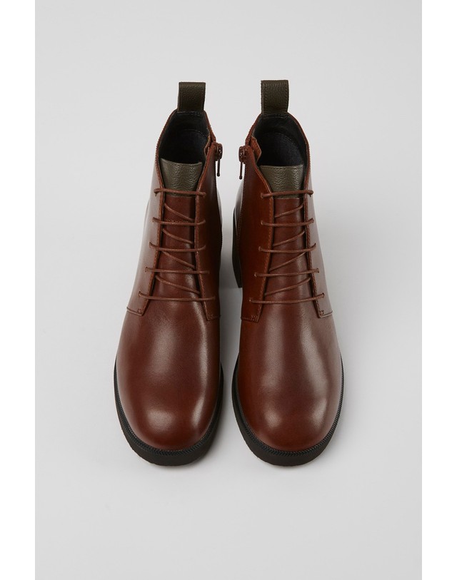 캠퍼 캠퍼 Wonder 레이스업 앵클부츠 K400326-004 BROWN 멀티컬러 착용컷
