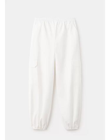망고 카고 밴딩 하렘 팬츠 27068652_01 BLANCO