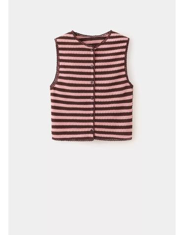 망고 스트라이프 니트 탑 37091381_81 ROSA PASTEL