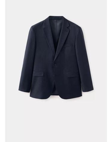 망고 100% 울 테일러드 재킷 37081402_69 AZUL MARINO OSCURO