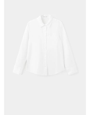 망고 레귤러핏 린넨 포켓 긴팔 셔츠 37091363_02 BLANCO ROTO