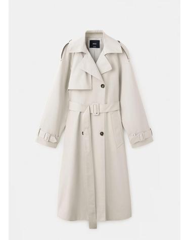 망고 더블 버튼 롱 트렌치 코트 37094786_06 GRIS CLARO/PASTEL