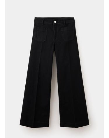 망고 하이웨스트 와이드핏 청바지 37044076_TN DENIM NEGRO