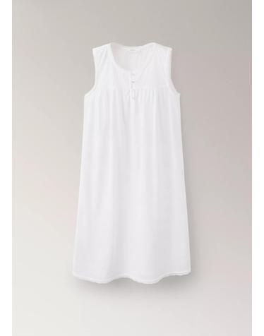 망고 컷워크 자수 코튼 캐미솔 원피스 37082936_01 BLANCO