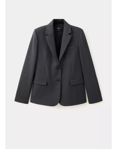 망고 스트레이트 테일러드 블레이저 37074111_92 GRIS