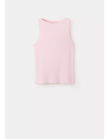 망고 보트넥 민소매 파인 니트 탑 37001386_81 ROSA PASTEL
