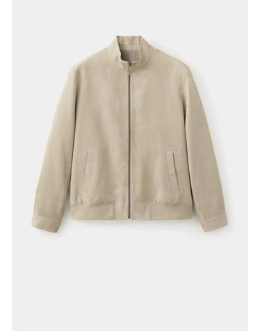 망고 스웨이드 이펙트 봄버 자켓 37054402_08 BEIGE