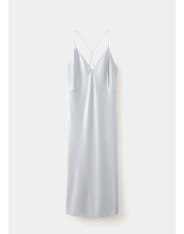 망고 실크 새틴 미디 슬립 원피스 37042918_PL PLATA