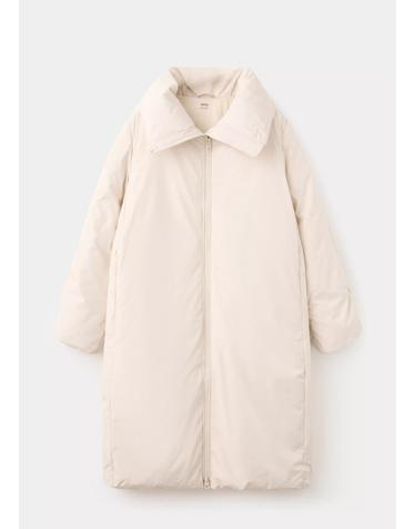 망고 패딩 롱 아노락 코트 37044102_02 BLANCO ROTO