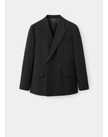 망고 레귤러핏 더블 브레스트 수트 자켓 37025156_99 NEGRO