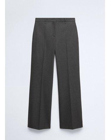 망고 울 혼방 스트레이트 정장 팬츠 37026366_92 GRIS