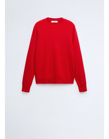 망고 100% 캐시미어 라운드넥 스웨터 37086334_70 ROJO