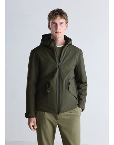 망고 패커블 방수 후드 패딩 자켓 37046723_39 VERDE OSCURO