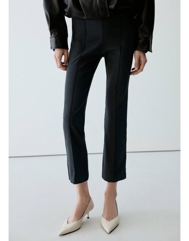 망고 하이웨이스트 크롭 팬츠 37096012_95 GRIS ANTRACITA