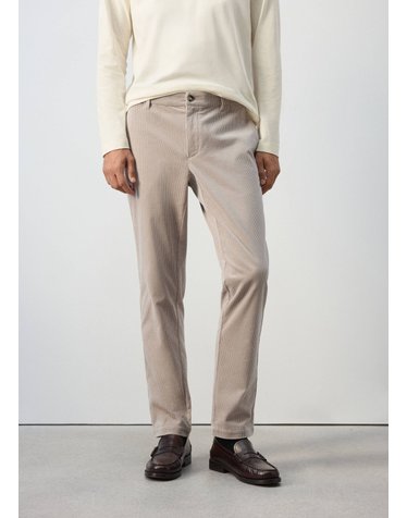 망고 슬림핏 코듀로이 팬츠 37077898_06 GRIS CLARO/PASTEL