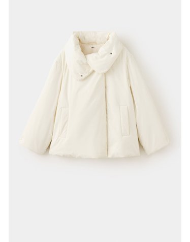 망고 퍼넬넥 숏 패딩 아노락 37008272_02 BLANCO ROTO