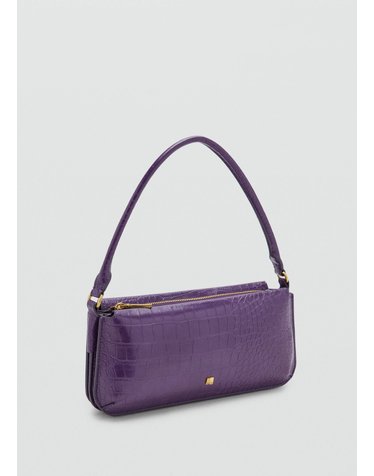 망고 크로코 패턴 지퍼 숄더백 37087794_65 MORADO