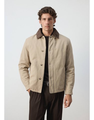망고 코듀로이 카라 버튼 자켓 37047898_08 BEIGE