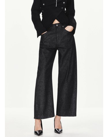 망고 루렉스 벌룬 크롭 청바지 37038288_TN DENIM NEGRO