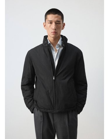 망고 하이넥 지퍼 블루종 자켓 37057884_99 NEGRO