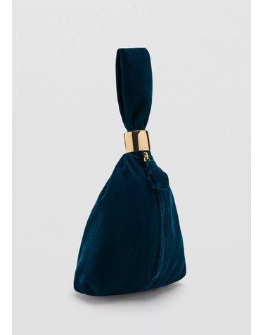 망고 벨벳 메탈 디테일 미니 핸드백 37077805_58 AZUL PRUSIA