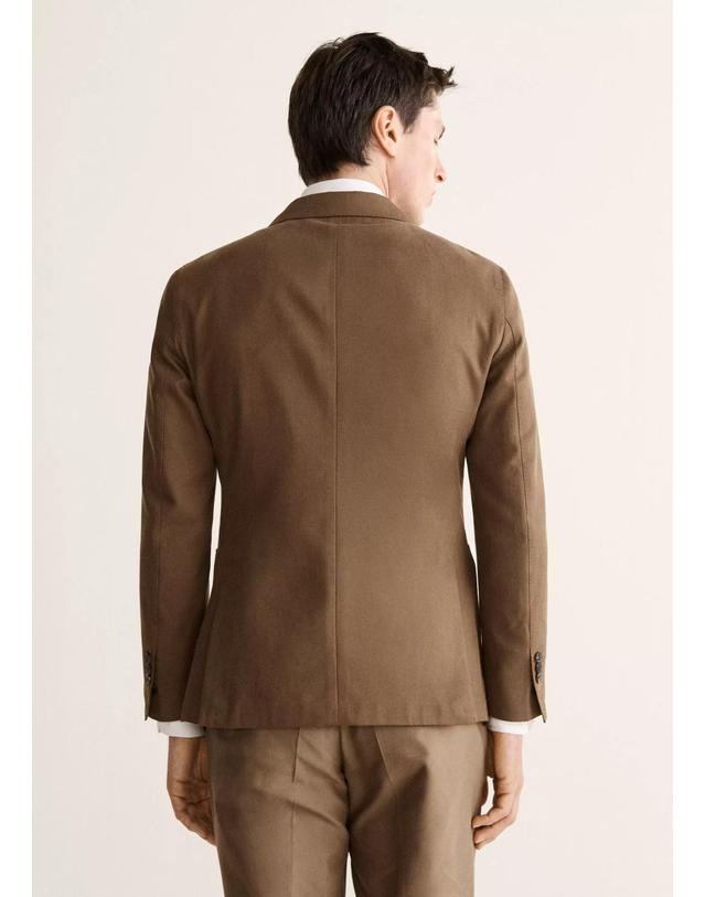 망고 망고 더블브레스트 슬림핏 수트 블레이저 27018277_31 MARRON TABACO 브라운 착용컷