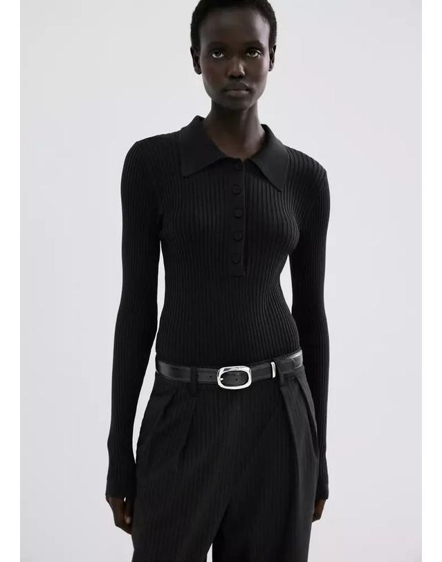 망고 망고 레귤러핏 콤비 롱 점프수트 27034086_99 NEGRO 블랙 착용컷
