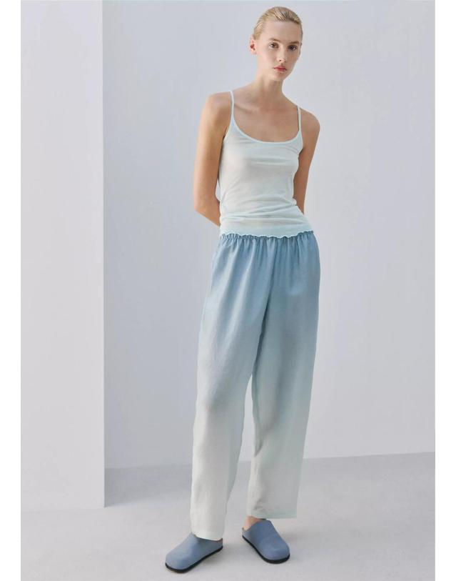 망고 망고 마이크로 모달 스트랩 캐미솔 27083338_52 AZUL 밝은연두 착용컷