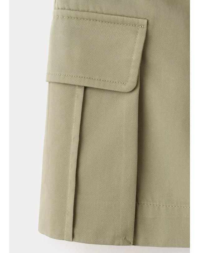 망고 망고 카고 포켓 반바지 37091375_37 KHAKI 카키 착용컷