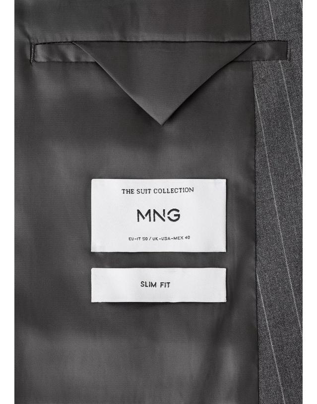 망고 망고 더블브레스트 슬림핏 블레이저 37041411_92 GRIS 그레이 착용컷