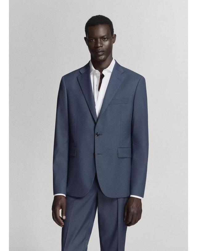 망고 망고 레귤러핏 런던 테일러드 자켓 37041408_54 AZUL INDIGO 네이비 착용컷