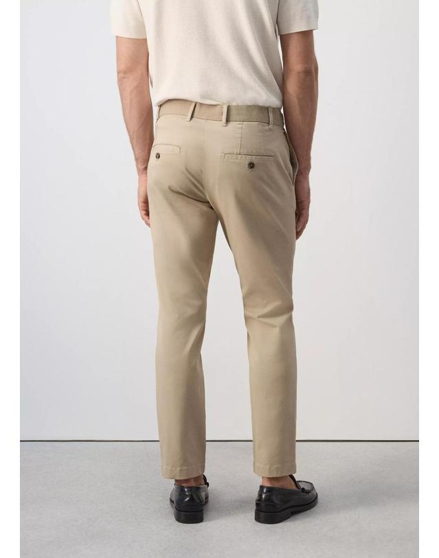 망고 망고 슬림핏 크롭 치노 테이퍼드 팬츠 37061332_08 BEIGE 베이지 착용컷