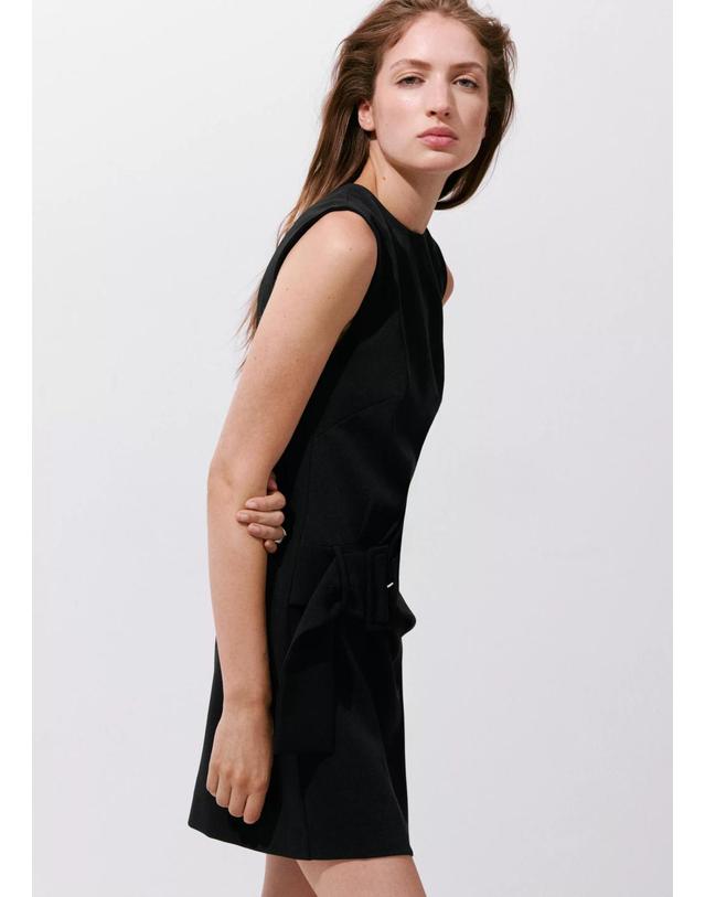 망고 망고 벨트 슬림핏 민소매 미니 원피스 37073870_99 NEGRO 블랙 착용컷