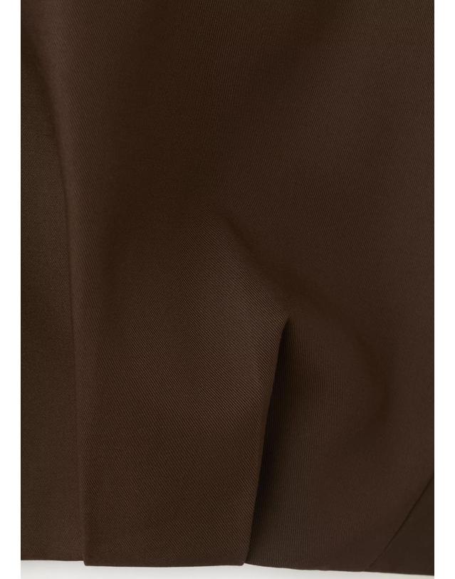 망고 망고 오버사이즈 집업 크롭 자켓 37054787_32 CHOCOLATE 초콜릿 착용컷