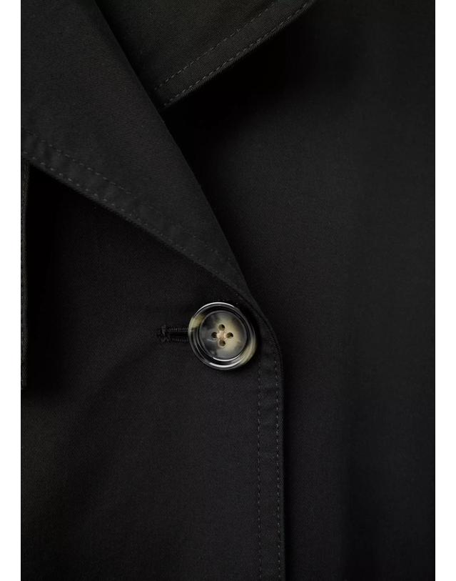 망고 망고 더블 버튼 롱 트렌치 코트 37094786_99 NEGRO 블랙 착용컷