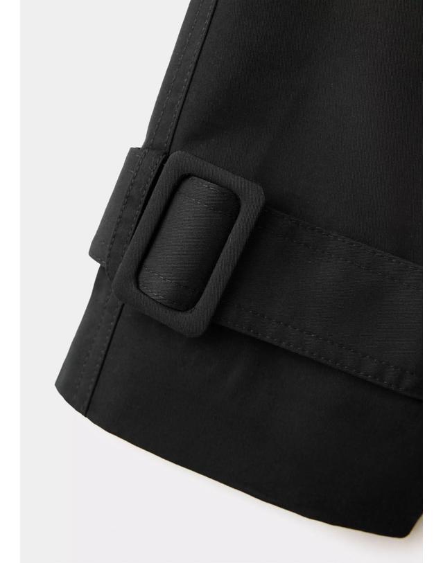 망고 망고 더블 버튼 롱 트렌치 코트 37094786_99 NEGRO 블랙 착용컷