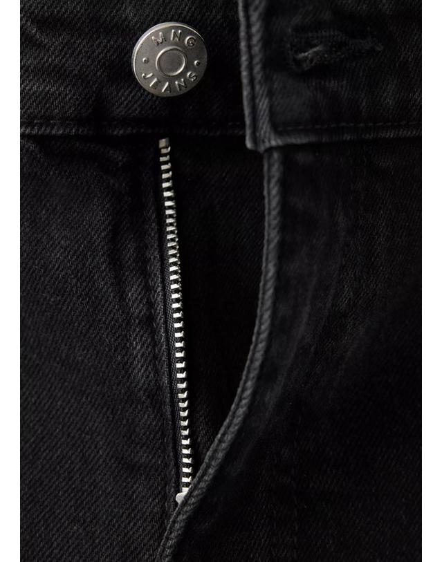 망고 망고 하이웨이스트 큐롯 와이드 청바지 37034077_TN DENIM NEGRO 네이비 착용컷