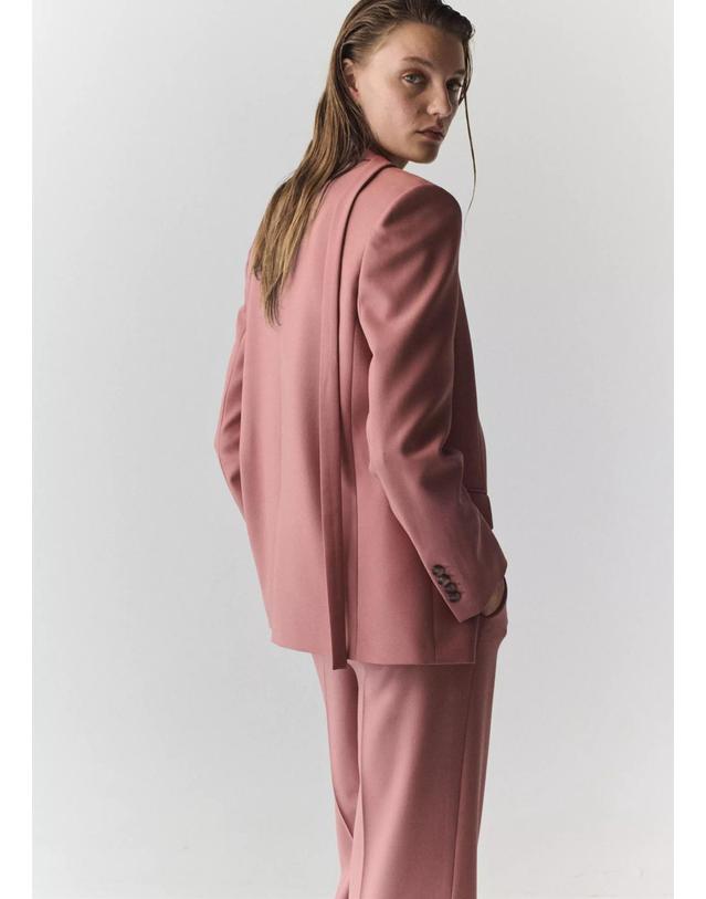 망고 망고 플랩 포켓 벨트 수트 블레이저 37094471_85 ROSA 핑크 착용컷