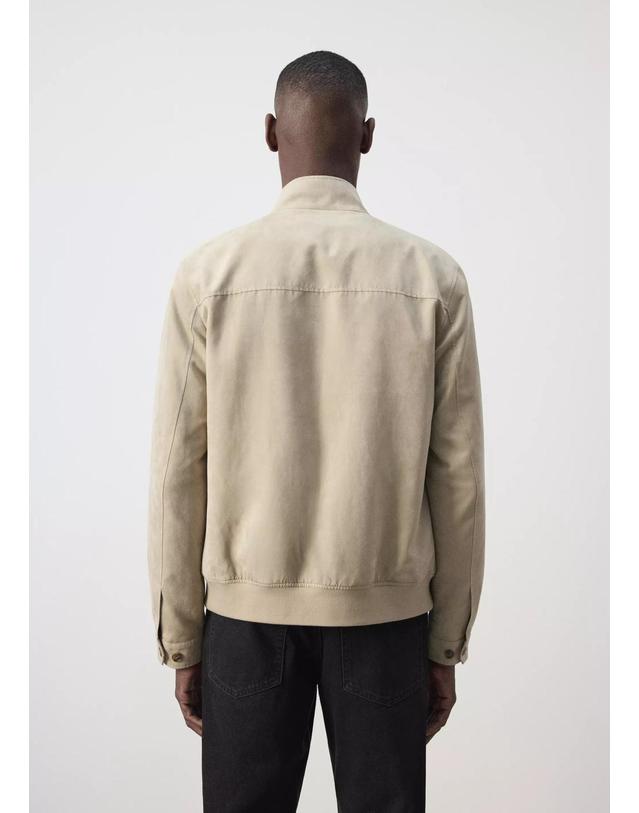 망고 망고 스웨이드 이펙트 봄버 자켓 37054402_08 BEIGE 베이지 착용컷