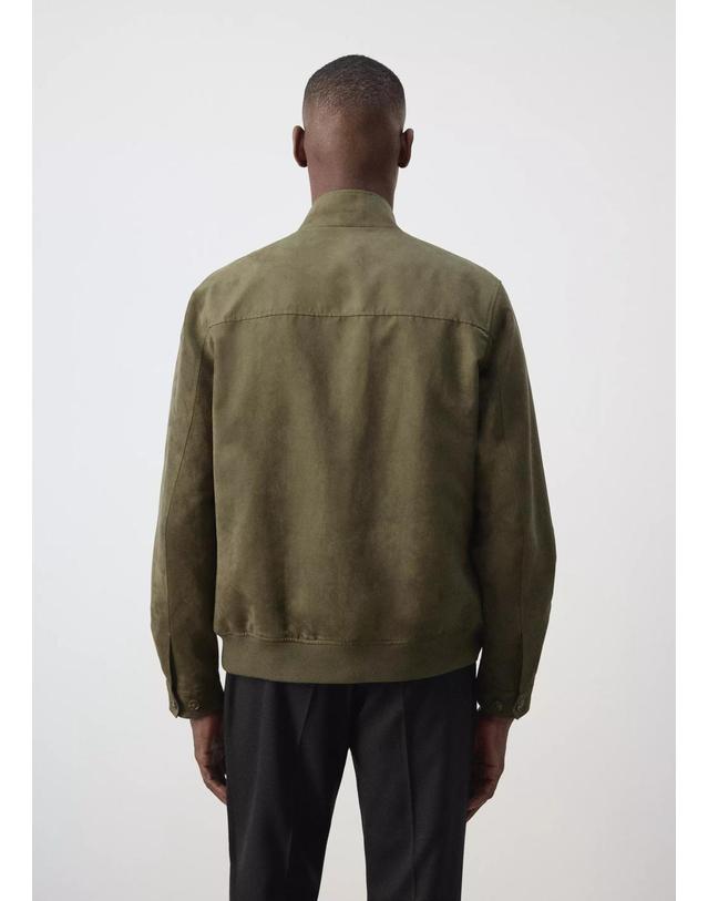 망고 망고 스웨이드 이펙트 봄버 자켓 37054402_37 KHAKI 카키 착용컷