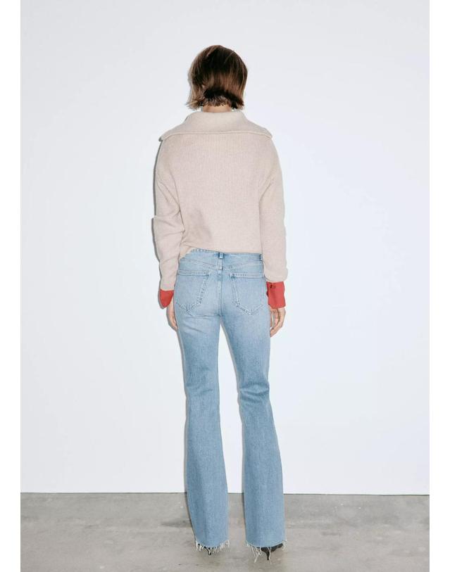 망고 망고 미드라이즈 플레어 부츠컷 청바지 37024113_TM AZUL MEDIO 블루 착용컷