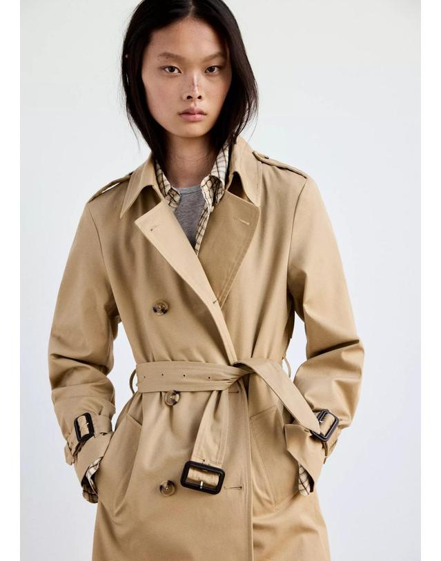 망고 망고 레귤러핏 벨트 롱 트렌치 코트 37084795_08 BEIGE 베이지 착용컷