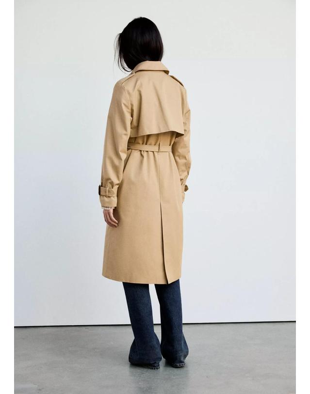 망고 망고 레귤러핏 벨트 롱 트렌치 코트 37084795_08 BEIGE 베이지 착용컷