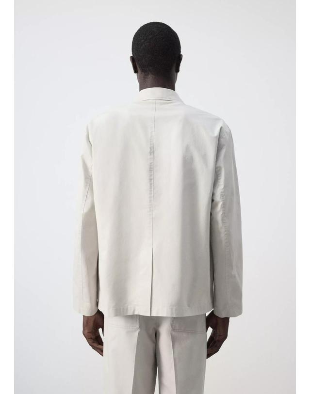 망고 망고 레귤러핏 순면 더블 버튼 자켓 37024404_06 GRIS CLARO/PASTEL 그레이 착용컷