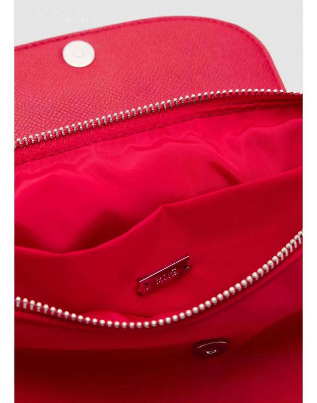 망고 망고 나일론 대용량 핸들 파우치백 37054109_70 ROJO 레드 착용컷