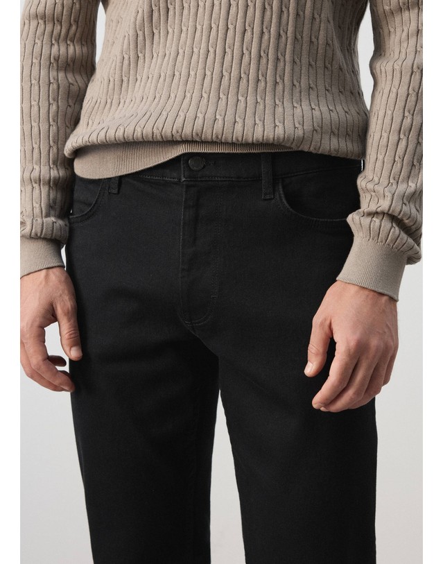 망고 망고 슬림핏 울트라 소프트 청바지 37055975_TN DENIM NEGRO 네이비 착용컷