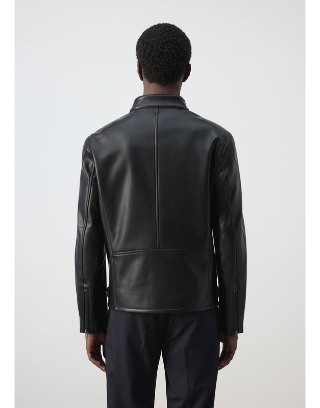 망고 망고 슬림핏 집업 라이더 자켓 37006323_99 NEGRO 블랙 착용컷