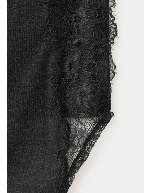 망고 망고 하이넥 레이스 민소매 탑 37035855_95 GRIS ANTRACITA 그레이 착용컷